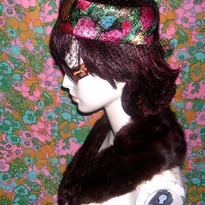 Vintage Graceline Bag Enameled Flowers Tessa de Baviera Silk Scarf France Lot